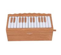 Focket Calendario per Pianoforte, 25 Tasti BT Riproducibili Elettronicamente per Pianoforte, Musica, Decorazioni per Feste Al, con Luci a LED, 52 Brani di Fama Mondiale (Colore del legno)