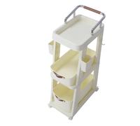 Focket Carrello di utilità a Rotolamento, Carrello per Mobili con Ruote per Uffici per la Lavanderia Camera da Letto per la Lavatrice Area Artigianale Artigianale (Crema a 3 livelli)