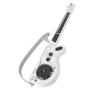 Focket Chitarra Elettrica per Bambini, Chitarra Elettrica Senza Corde Dal Design Sicuro per Bambini, Pieghevole per Senza Corde con Giradischi DJ Luci LED Bluetooth per 3 4 5 6 Anni (WHITE)