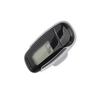 Focket Contapassi, Contapassi con Schermo LCD Grande Ricaricabile Tramite USB, 3D con Cordino per Camminare Fitness (BLACK)