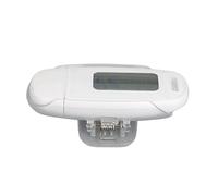 Focket Contapassi, Contapassi con Schermo LCD Grande Ricaricabile Tramite USB, 3D con Cordino per Camminare Fitness (WHITE)