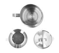 Focket Contenitore per Grasso per Pancetta, Beccuccio Deflettore con Impugnatura Ergonomica Contenitore per Grasso con Filtro per Olio di Grande capacità 1,5 L 2 L con Filtro e Coperchio per (1.5L)