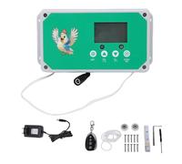 Focket Controller Automatico per Porta del Pollaio, Apriporta Automatico per Pollaio con Timer e Telecomando, Kit Motore Attuatore per Porta del per Polli, Anatre, (Spina Europea 100-240V)