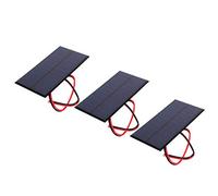 Focket Conversione Ad Alta Conversione Modulo di Pannello Solare Ad Alta Efficienza per Progetti Solari, 3pcs DC 6V Poliristaline della Piastra di Silicio con Cavo per Le Luci del Paesaggio