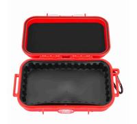 Focket Custodia di Stoccaggio Impermeabile, Contenitore per Scatola di Trasporto Ermetico con Cuscinetto in Gomma Staccabile per Utensili EDC Tasti Telefonici Compatti Leggeri (rosso)