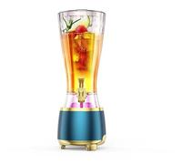 Focket Dispenser per Bevande da 2,5 Litri con Altoparlante Bluetooth, Rubinetto a Prova di Perdite e Luci LED Colorate, Contenitore Acrilico Trasparente per Cocktail di Birra e Bevande (BLUE)
