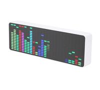Focket Display dello Spettro Musicale, Analizzatore di Spettro Musicali a LED Colorato con 384 LED RGB 20 Effetti Dinamici 7 Effetti a Colori per Orologio per Sensore di Voce Leggera Ritmica