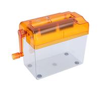 Focket Distruggi Documenti Manuale, Compatibile con il Formato A6, Funzionamento a Manovella Portatile, Senza elettricità, Mini Distruggidocumenti con Contenitore per la Polvere Trasparente, per Uso
