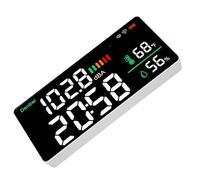 Focket Fonometro, Misuratore di Decibel da Parete con Display a LED da 11 Pollici, Misuratore SPL con Orologio Multifunzione per umidità e Temperatura 4 in 1 Ad Alta Precisione DBA per Studio in Aula