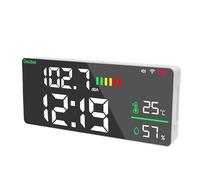Focket Fonometro, Misuratore di Rumore con Display a LED di Grandi Dimensioni 4 in 1, Misuratore di Decibel, con WiFi e connettività APP per Aule, Uffici, Biblioteche, Studi
