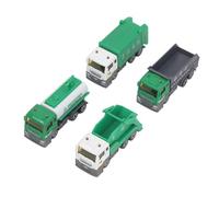 Focket Giocattoli per Camion della Spazzatura, Set in Scala 1:32 di 4 Giocattoli Educativi per Camion della Spazzatura per Ragazzi Modello di Auto per dei Rifiuti con Materiali Ecologici Sicuri per