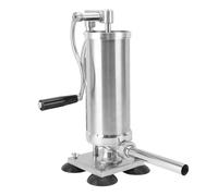 Focket Impastatrice per salsicce, Macchina verticale per salsicce in acciaio inox da 3 litri con 4 tubi di riempimento e base a ventosa, Macchina manuale per salsicca da cucina