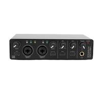 Focket Interfaccia audio USB per registrazione, streaming e podcasting, con XLR, mixer audio a 24 bit 192 kHz, alimentazione phantoms 48 V, attrezzatura da studio per PC (BLACK)