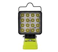 Focket Lampada da Lavoro Ricaricabile, 38 W 6000 Testa Regolabile a 90 Gradi Compatibile con Lampada da Lavoro Senza Fili a Batteria da 18 V, da a LED con Ricarica USB Tipo C per Emergenza in