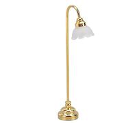 Focket Lampada da Terra per Casa delle Bambole in Miniatura, Luci a LED a Batteria in Scala 1/12 Illuminazione per Casa delle Bambole con Pulsante On-off Funzionale per la Decorazione della delle