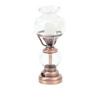 Focket Lampada per Casa delle Bambole, Luci per Casa delle Bambole a Batteria in Scala 1:12, Lampada a Candela in Miniatura con Batteria a Bottone Incorporata per la Decorazione della delle, (Bronzo)