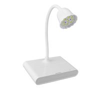 Focket Lampada per Unghie 20w 360 Gradi Angolo Regolabile 9 Perline LED LEDE UV con Tubo Flessibile e Specchio di vanità Reversibile per Salone per Unghie Domestico
