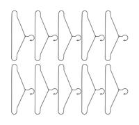 Focket Mini Bamboli per Bambole, Acciaio Inossidabile per l'organizzazione del Guardaroba delle Bambole con Decorazione, Adatto per la Scuola Materna per Bambini (150 mm)