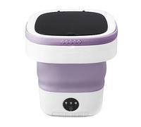 Focket Mini Lavatrice Portatile, Piccola Lavatrice e asciugatrice Pieghevole, Secchio di Lavaggio da 7,5 l con cestello di Scarico per Biancheria Intima, Calzini, Vestiti per Bambini (Viola)