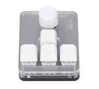 Focket Mini tastiera a 4 tasti, 4 tasti, 1 manopola, tastiera da gioco meccanica programmabile, funzioni personalizzate multiple, tastiera da gioco con luce LED RGB