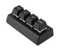 Focket Mini Tastierino a 4 Tasti, Tastiera da Gioco Meccanica con Tasti Programmabili, USB Personalizza Programmabile Tasto di Scelta Rapida Macro Tasto di Controllo Combo Valore PC