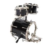 Focket Modello del Set di Tamburi in Miniatura, Tamburo Desktop in Metallo 3D con 2 Bacchette per la Decorazione dell'ufficio per la Casa