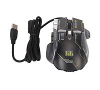 Focket Mouse da Gioco Cablato, Mouse da Gioco 12800 DPI Regolabile a Sei velocità Macro Programmabile a 10 Pulsanti, da per PC con 13 modalità di Illuminazione RGB Cavo da 5,7 Piedi Micro Meccanico