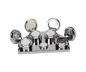 Focket Oliatore per Orologi, Supporto per Tazza per Olio Multifunzione a 4 Piatti in Acciaio Inossidabile Resistente Alle Alte Temperature con Serbatoio dell'Olio Riutilizzabile per Smontaggio Fibbia
