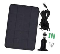 Focket Pannello Solare Per Telecamera Di Sicurezza, Caricabatterie Da Pannello Solare Antipioggia In Silicio Monocristallino Regolabile 6W 360, Piccolo Con Cavo Tipo C Da 16,4 Piedi Per Campanello