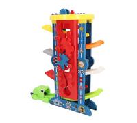 Focket Rampa per Auto, Giocattoli Interattivi per Auto da Pista Fai da Te Staccabili, Giocattoli Montessori per Bambini con 4 Binario Scorrevole in Plastica con Disco Superiore per Ragazze di 2 3 Anni