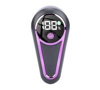 Focket Rasoio per Tessuti, Levapelucchi Elettrico Ricaricabile per Rimuovere Pelucchi, Defuzzer Digitale Portatile per Maglioni con Display LED e 6 Lame per Vestiti, Mobili, Divano (Grigio Viola)