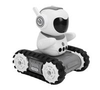 Focket Robot giocattolo RC, robot telecomandato con luci a LED che cambiano colore e ruote da carro armato, interfono demo con programmazione musicale, regalo per bambini dai 3 anni in