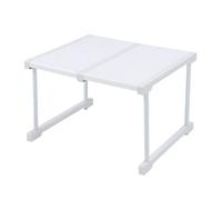 Focket Scaffale per Armadietto, Ripiani da cucinaa Regolabili Impilabili in Metallo, Scaffale per Armadietto Espandibile Salvaspazio Bianco Robusto e Durevole per (Lunghezza 37-48 cm/14,6-18,9