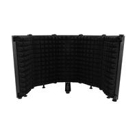 Focket Scudo di Isolamento Microfono, Pannelli Insonorizzati Pieghevoli con Filtro Pop e Supporto per Treppiede per la Registrazione in Studio con Triplo Isolamento Sonoro e Schiuma Ad Alta