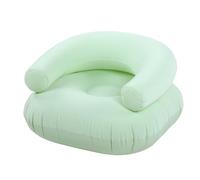 Focket Sedia Gonfiabile per Adulti, Sedia a Sdraio Gonfiabile Floccante in PVC a Forma di U Portatile, Divano Pigro con capacità di Peso di 198 Libbre per Casa, Ufficio, Balcone (GREEN)