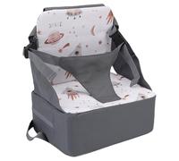 Focket Sedile di Booster per Bambini, Borsa per Sedile Portatile Pieghevole Non a Prova di Acqua Non Slip con Schienale e Cinturini Regolabili, Booster Compatto per Tavolino da Pranzo