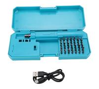 Focket Set di Cacciaviti Elettrici Magnetici 42 in 1, Cacciavite a Cricchetto con Impugnatura a T con Motore da 150 Giri/min e Coppia da 0,3 Nm, Ricarica Rapida Reversibile di Tipo C (BLUE)