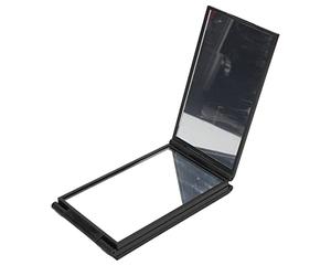 Focket Specchio a 4 Vie, Specchio per Trucco Pieghevole Compatto per il Taglio dei Capelli con un Riflesso Sfaccettato per lo Styling di Viaggio Uso Domestico