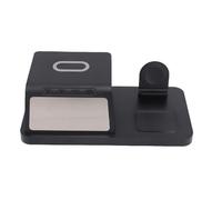 Focket Stazione di ricarica wireless, caricatore multiplo da 15W con ricarica rapida e sveglia, sveglia con display digitale e caricatore wireless per telefoni, orologi e auricolari
