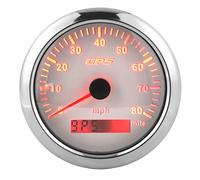 Focket Tachimetro GPS 85mm, 0-80MPH per (WHITE)