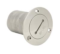Focket Tappo Carburante per Barche, Tappo per Carburante per Ponte Barca, per per Ponte Barca, per per con Catena Fissa da 50 Mm in Acciaio Inossidabile 316 Altamente Lucido, per Serbatoi Rimorchio