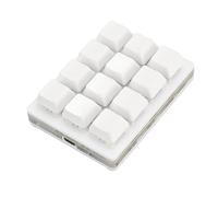Focket Tastiera Meccanica Programmabile con una Sola Mano, Tastiera da Gioco con Interruttore Rosso RGB a 12 Tasti, Mini Tastiera Cablata di Tipo C con Funzione di Memoria, Scorciatoie