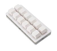 Focket Tastiera Programmabile, Macropad Meccanico Hot Swap a 12 Tasti, Tastiera da Gioco con una Sola Mano con Illuminazione RGB, Funzione di Memoria, Cavo di Tipo C per PC OS X Pi (WHITE)