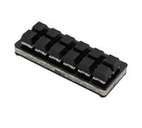Focket Tastiera Programmabile, Macropad Meccanico Hot Swap a 12 Tasti, Tastiera da Gioco con una Sola Mano con Illuminazione RGB, Funzione di Memoria, Cavo di Tipo C per PC OS X Pi (BLACK)