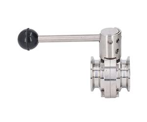 Focket Valvola a Farfalla Sanitaria, Valvola a Farfalla Sanitaria con Morsetto in Acciaio Inossidabile 304 PN1.6 150 C, a a Installazione Rapida in Acciaio Inossidabile con Rondella in Silicone