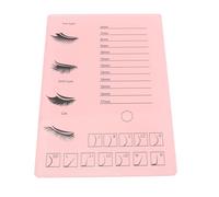 Focket Vassoio per Extension Ciglia, Organizer per Ciglia 2 in 1 a Doppio Scopo, Organizer per in Acrilico con Segni Precisi di Lunghezza 6 a 17 Mm e 12 Display di Curvatura per il Salone degli (PINK)