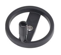 Focket Volantino, Volantino per Tornio a 2 Razze con Isolamento in Plastica Rotonda, Manovella con Fori per Viti Rimovibili per Fresatrici Macchine per la Stampa del Legno