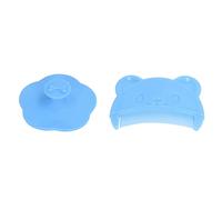 Fockety 2 Pezzi in Silicone Morbido -Baby -head Cuscinetto Set di Utensili da Bagno Confortevoli per la Pulizia del Cuoio Capelluto Neonato (BLUE)