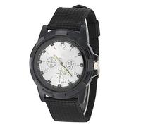 Fockety 5 Colori Elettronici Orologio da Polso Rotondo Orologio Militare Analogico per il Branco 1 Branco (SWI Argento)