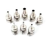 Fockety 8 Pezzi Gli Ugelli Pistola a Calore Impostano Strumenti di Riparazione di Saldatura Durevoli per Stazione di Aria Calda 3-12 Mm per Ugelli BGA, Acciaio Inossidabile